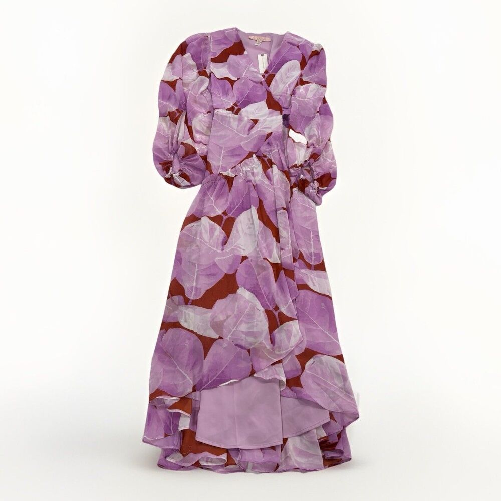Hutch Dress Size XS Geo Wrap Maxi Dress NWT Pink Flowy Summer Anthropologie - Picture 3 of 10